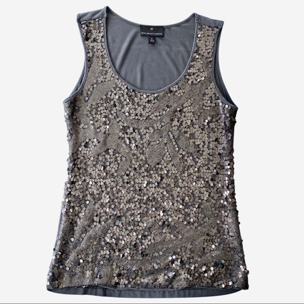 🤎Fenn Wright Manson Sequins Tank Light Brown